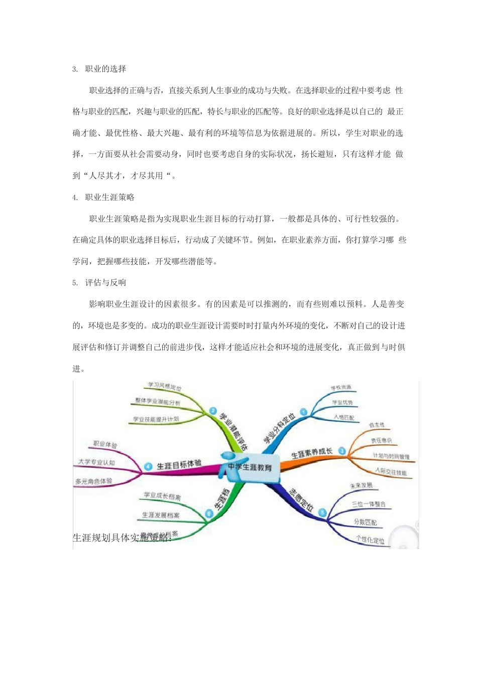 高中生生涯规划实施方案_第2页