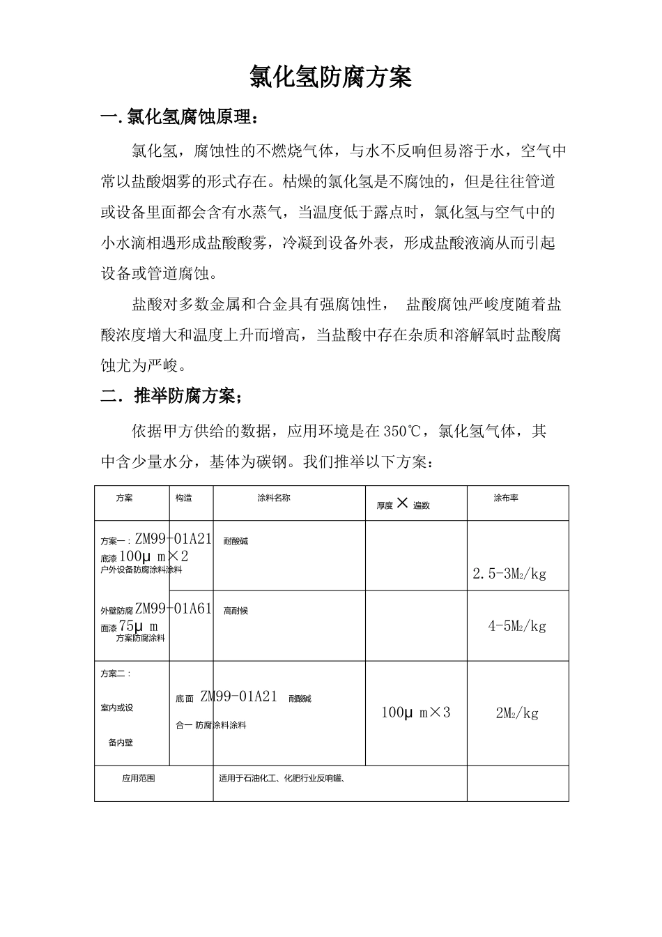 氯化氢防腐方案_第1页