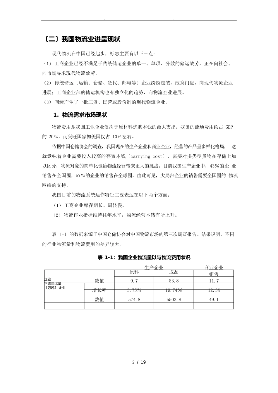 物流行业发展状况与市场需求分析报告_第2页