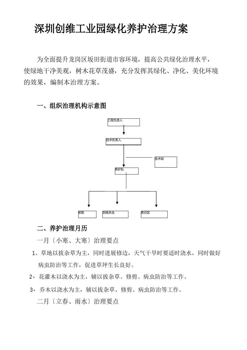 工业园绿化养护管理方案_第1页