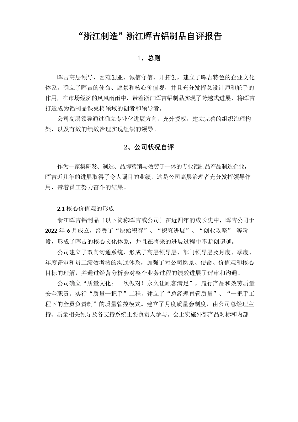 浙江制造自评报告_第1页