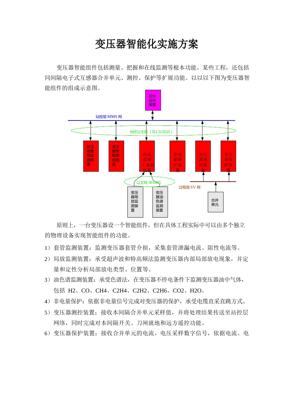 变压器智能化实施方案_第1页