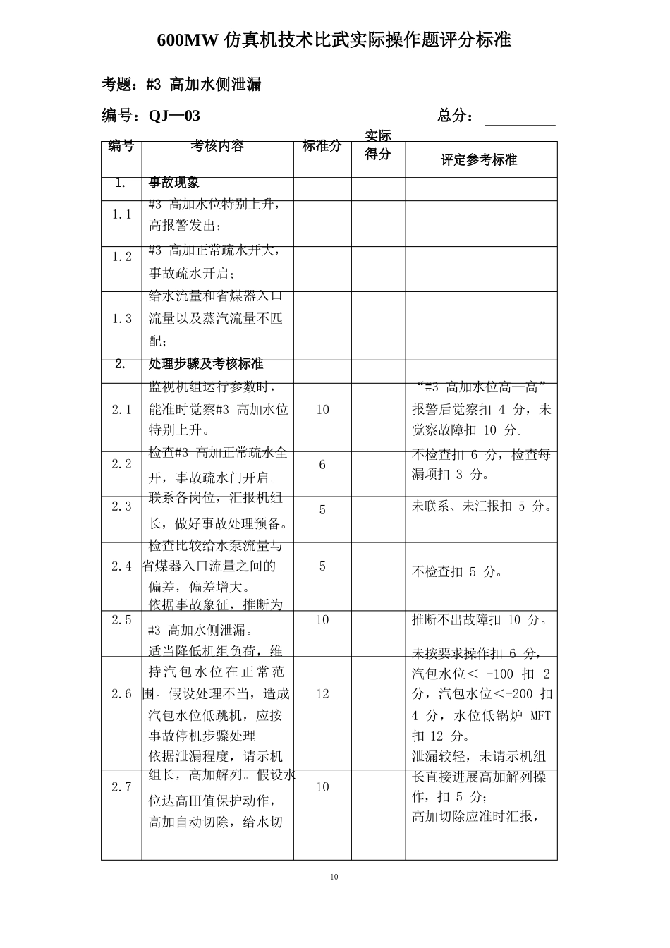 2023年600MW机组仿真机比武试题汇总_第3页