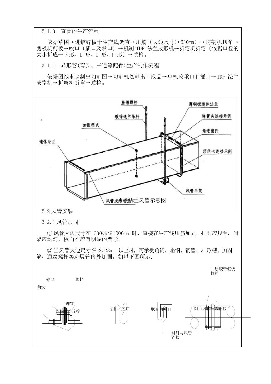 薄钢板风管共板法兰连接技术交底_第3页