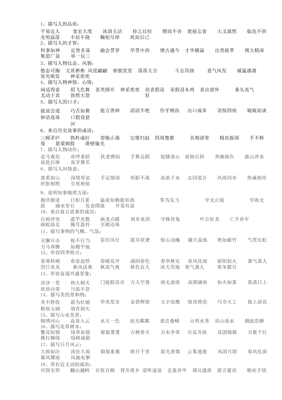小学五年级成语大全_第1页