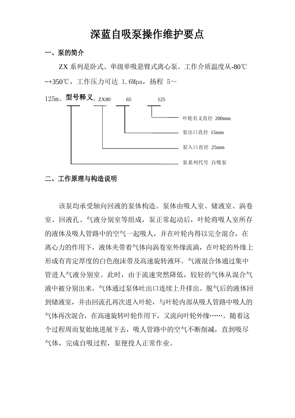 自吸泵操作维护手册_第1页