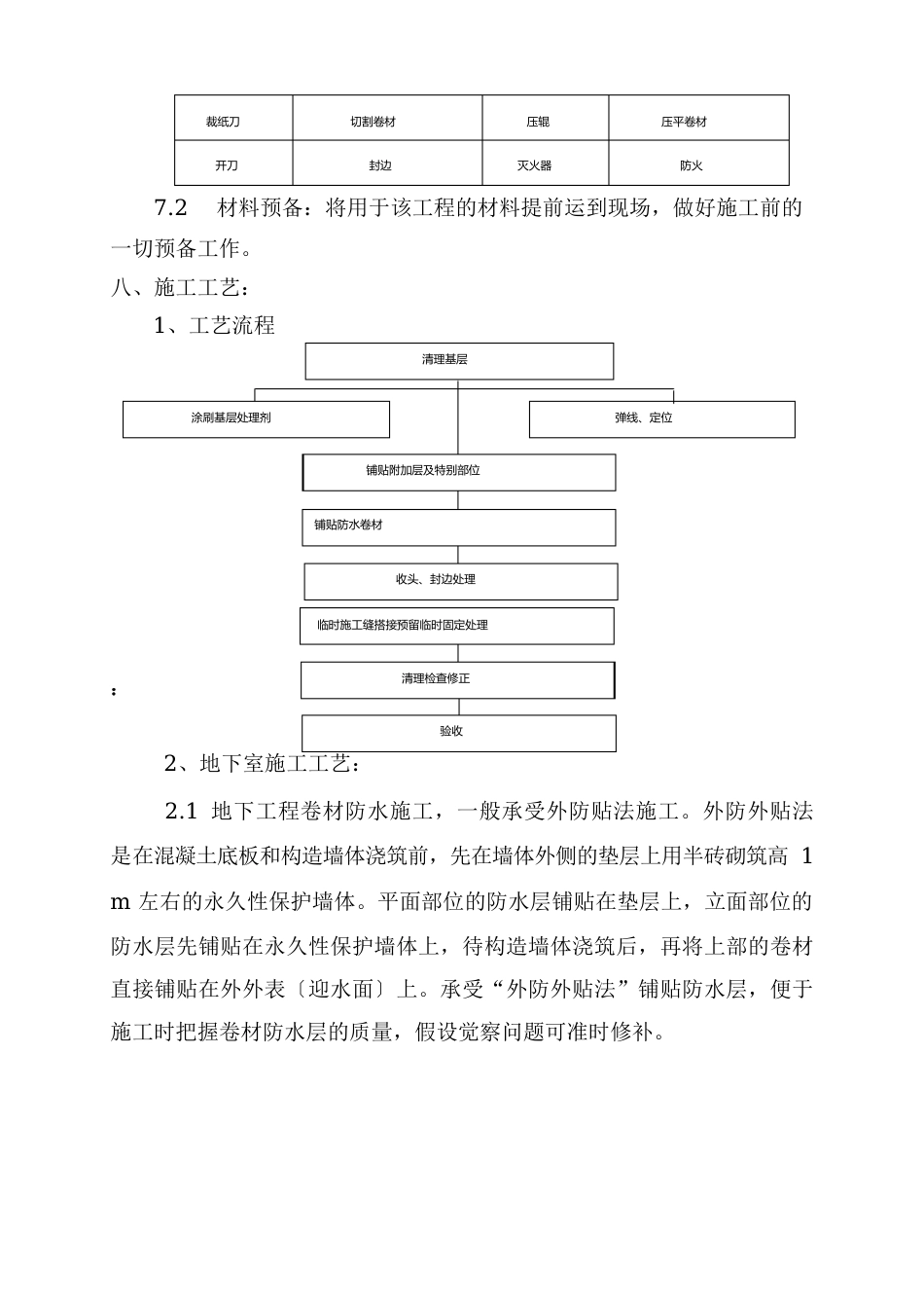 地下室SBS防水施工方案_第3页