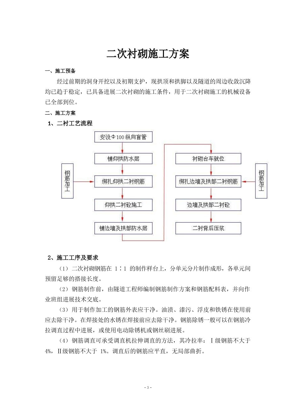 二次衬砌施工方案_第1页