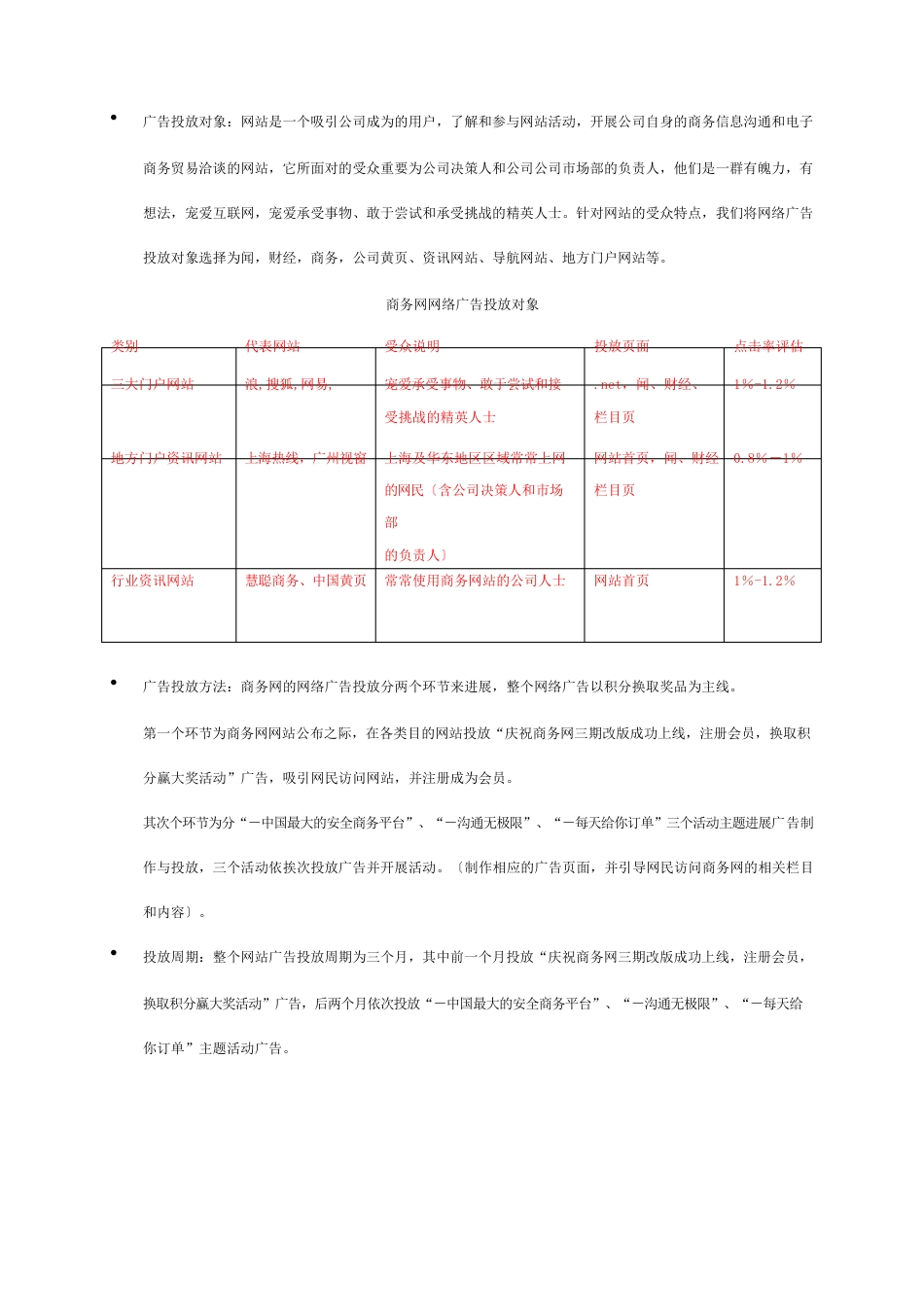 商务网站推广方案_第2页