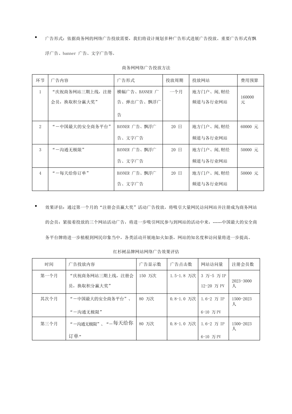 商务网站推广方案_第3页