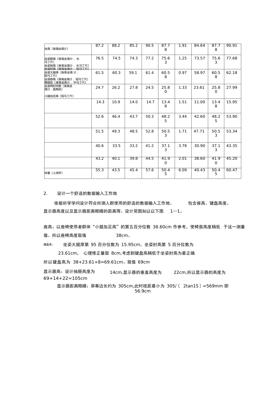 人体测量实验报告_第2页