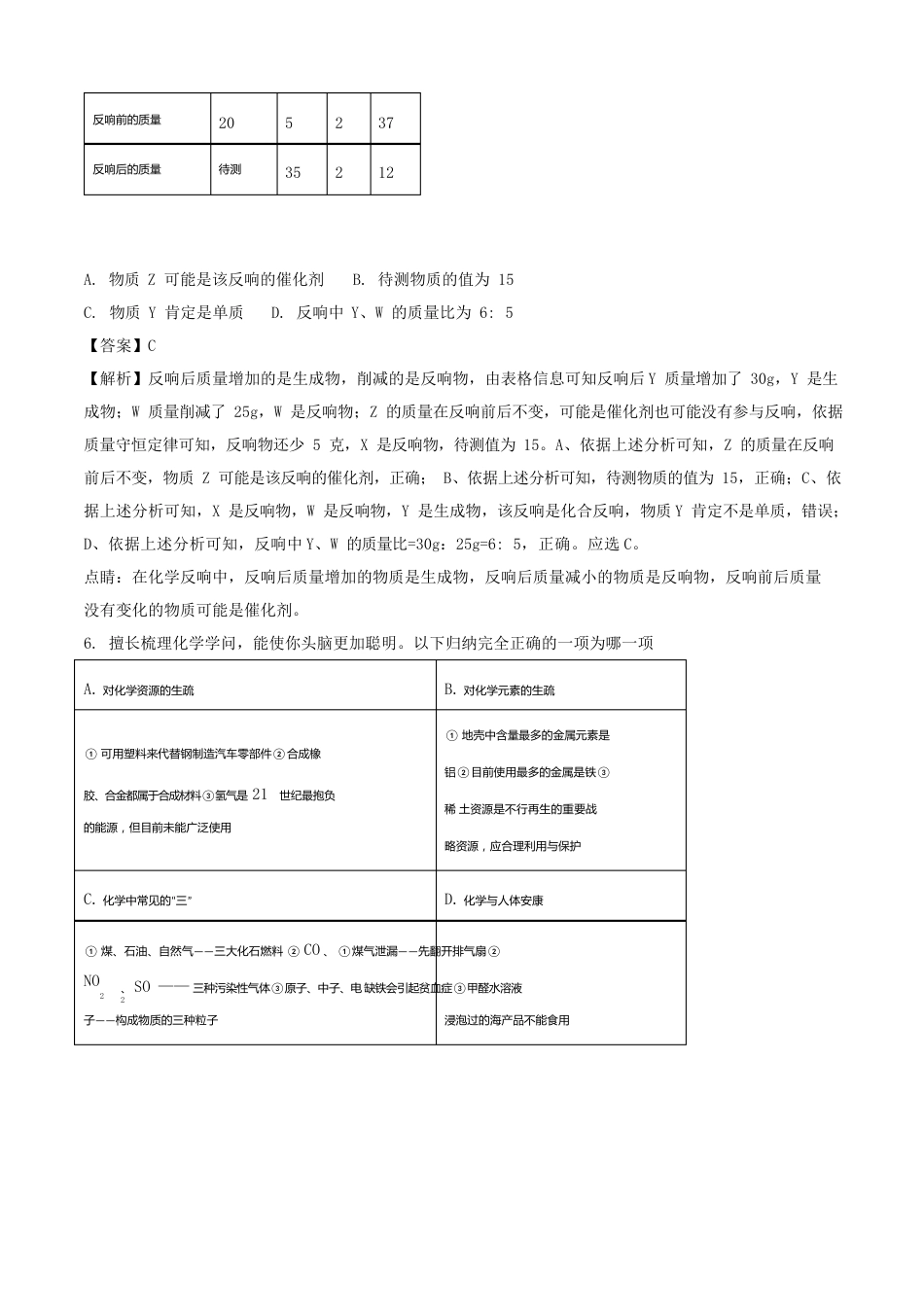 湖北省随州市2022年中考化学真题试题含解析_第3页