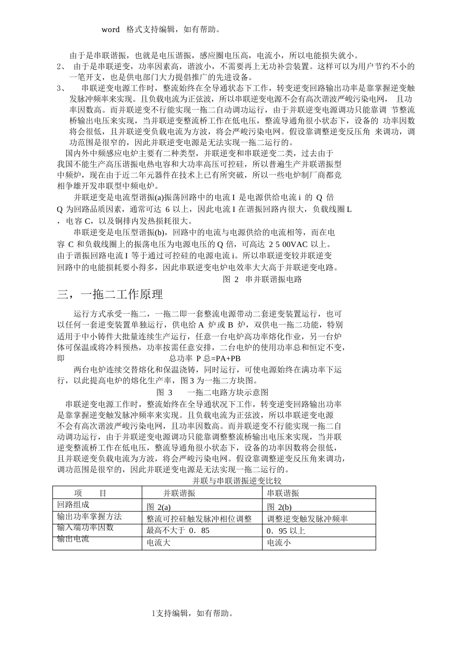 可控硅串联逆变中频电炉技术说明书_第2页