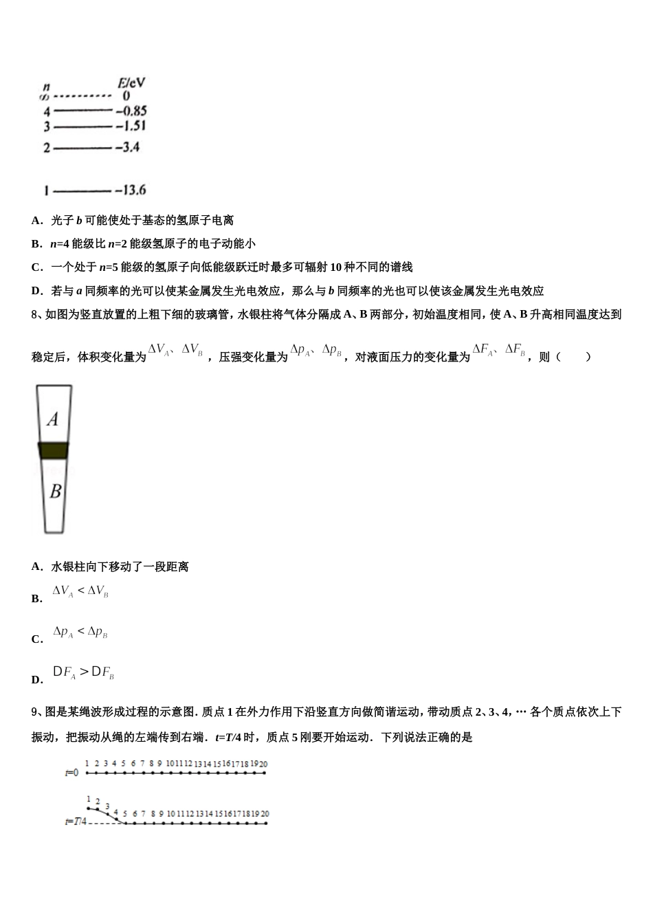 福建省漳州市第五中学2023届高考物理试题实战演练仿真卷_第3页