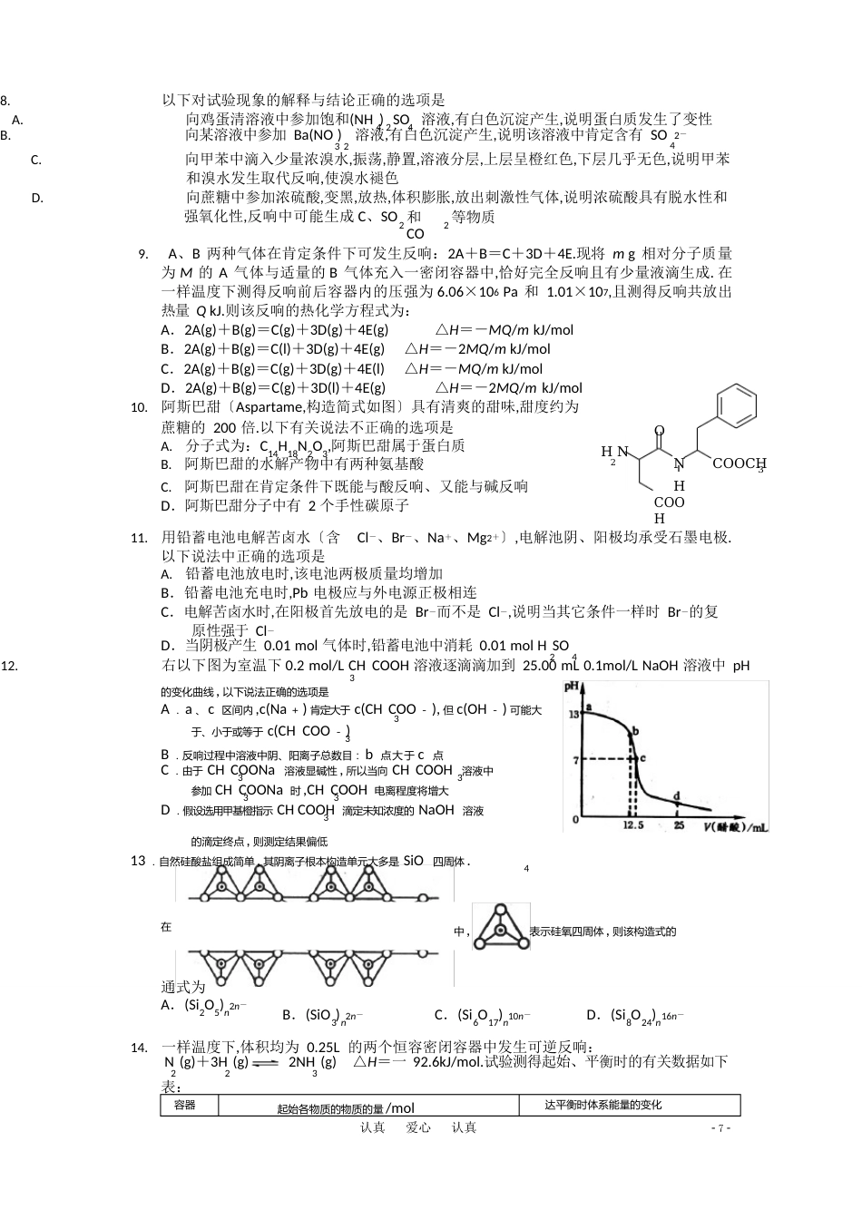 第24届全国高中学生化学竞赛(江苏赛区)初赛试题及答案_第2页