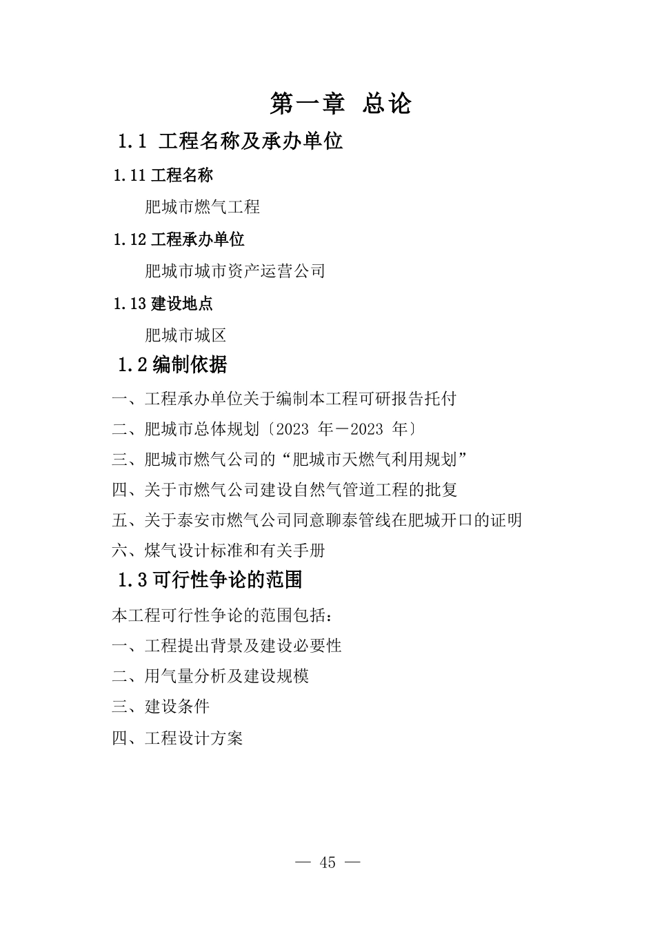 某市燃气工程可行性策划书_第1页