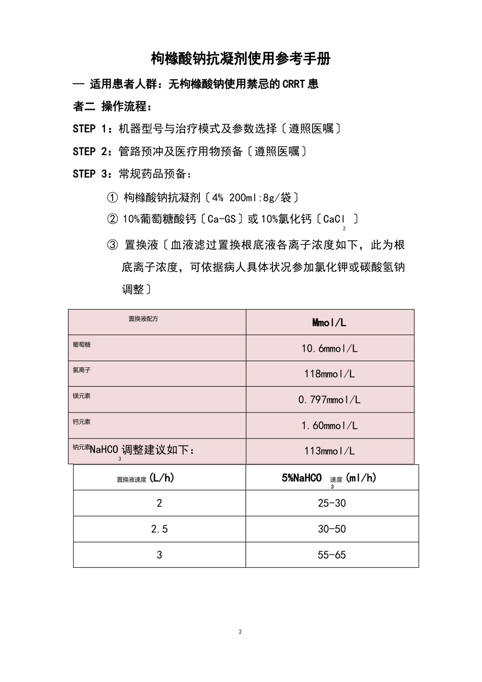 枸橼酸钠抗凝剂使用参考手册_第1页