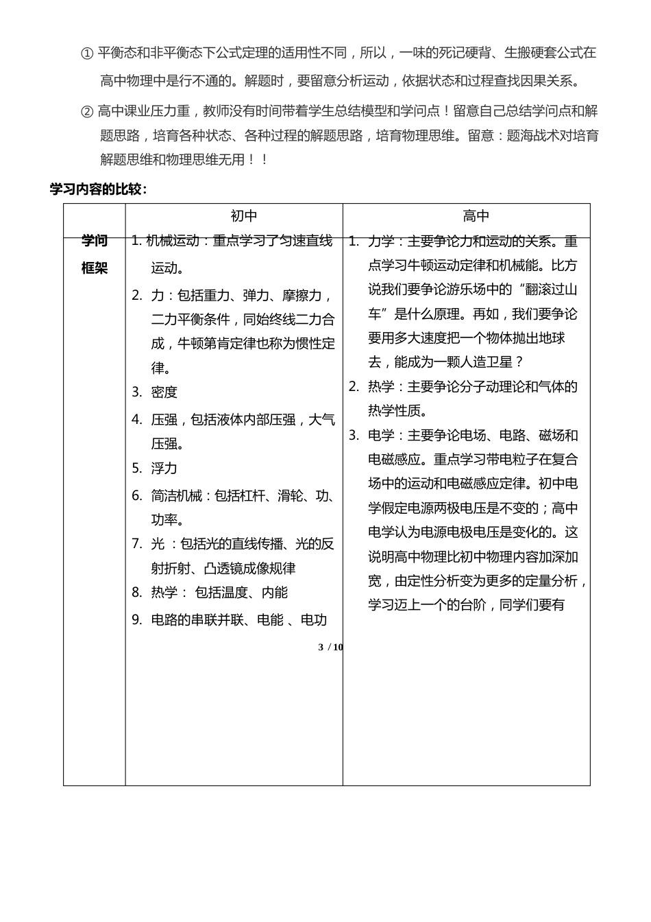 初中到高中衔接重要知识点总结(物理)_第3页