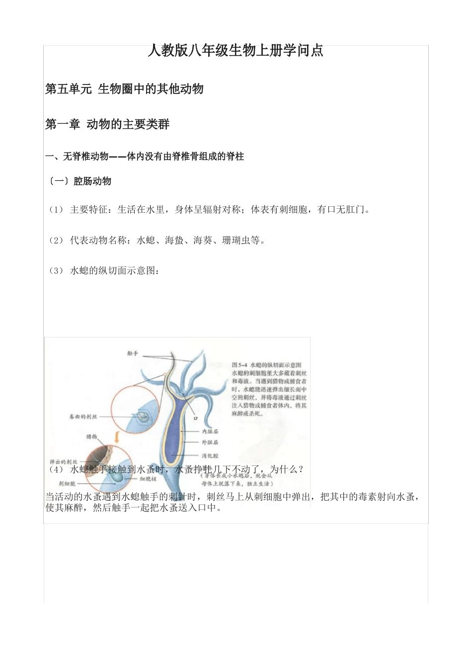 人教版八年级生物上册知识点_第1页