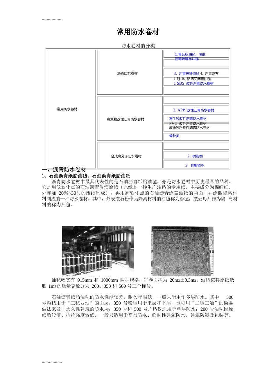 常用防水卷材_第1页