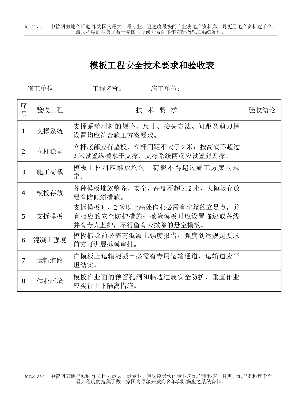 模板工程安全技术要求和验收_第2页