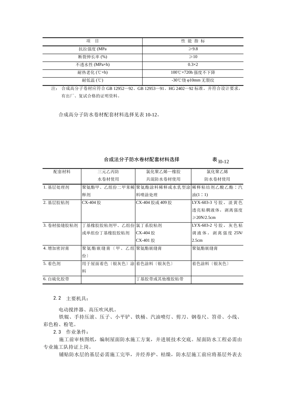 合成高分子卷材屋面防水层施工_第2页