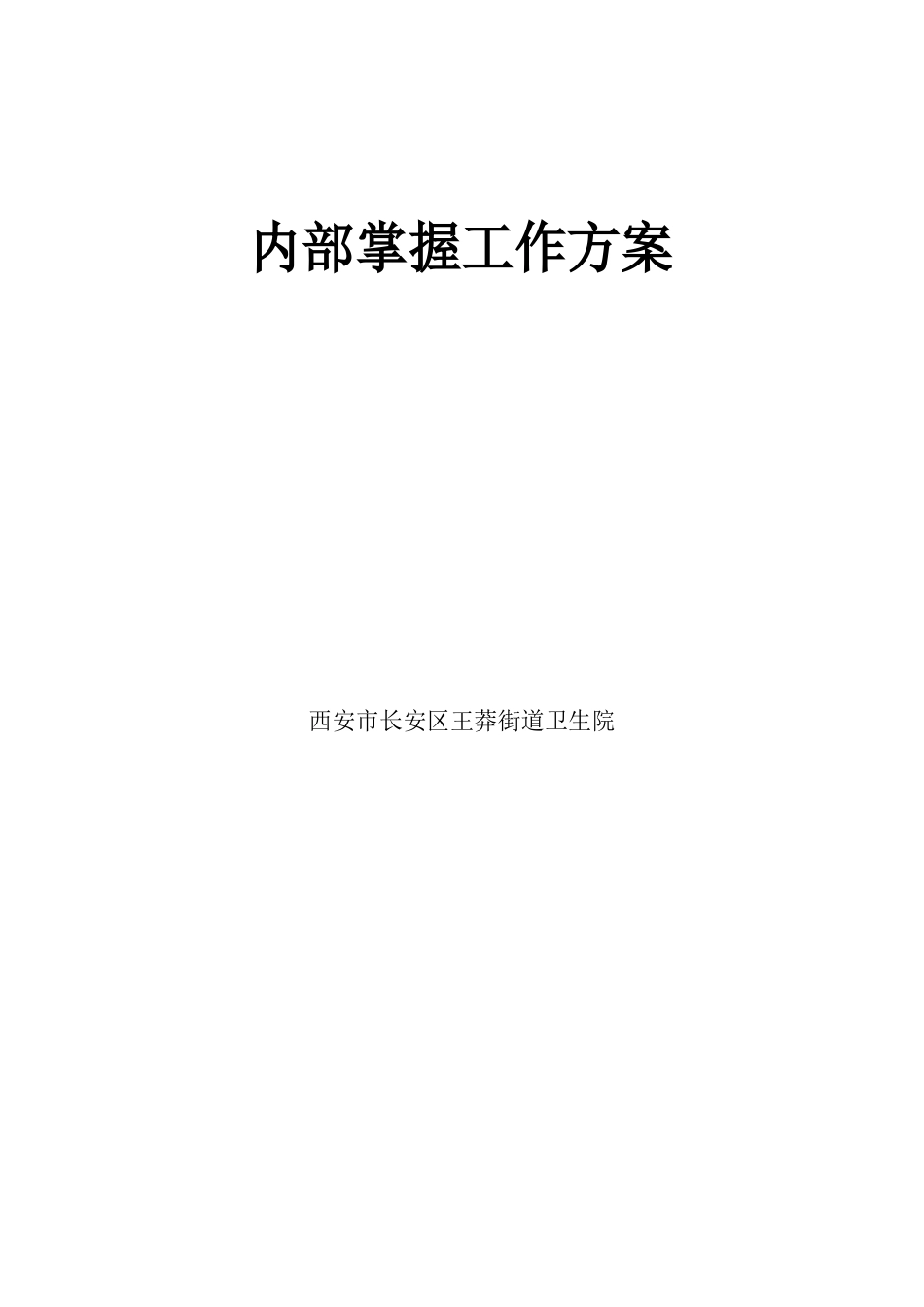 内部控制工作方案_第1页