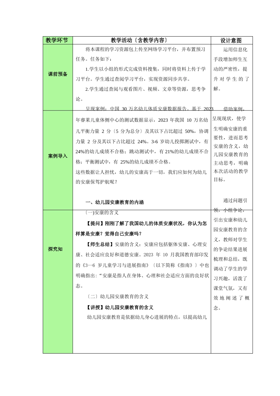 幼儿园健康教育活动的设计与指导教案_第2页