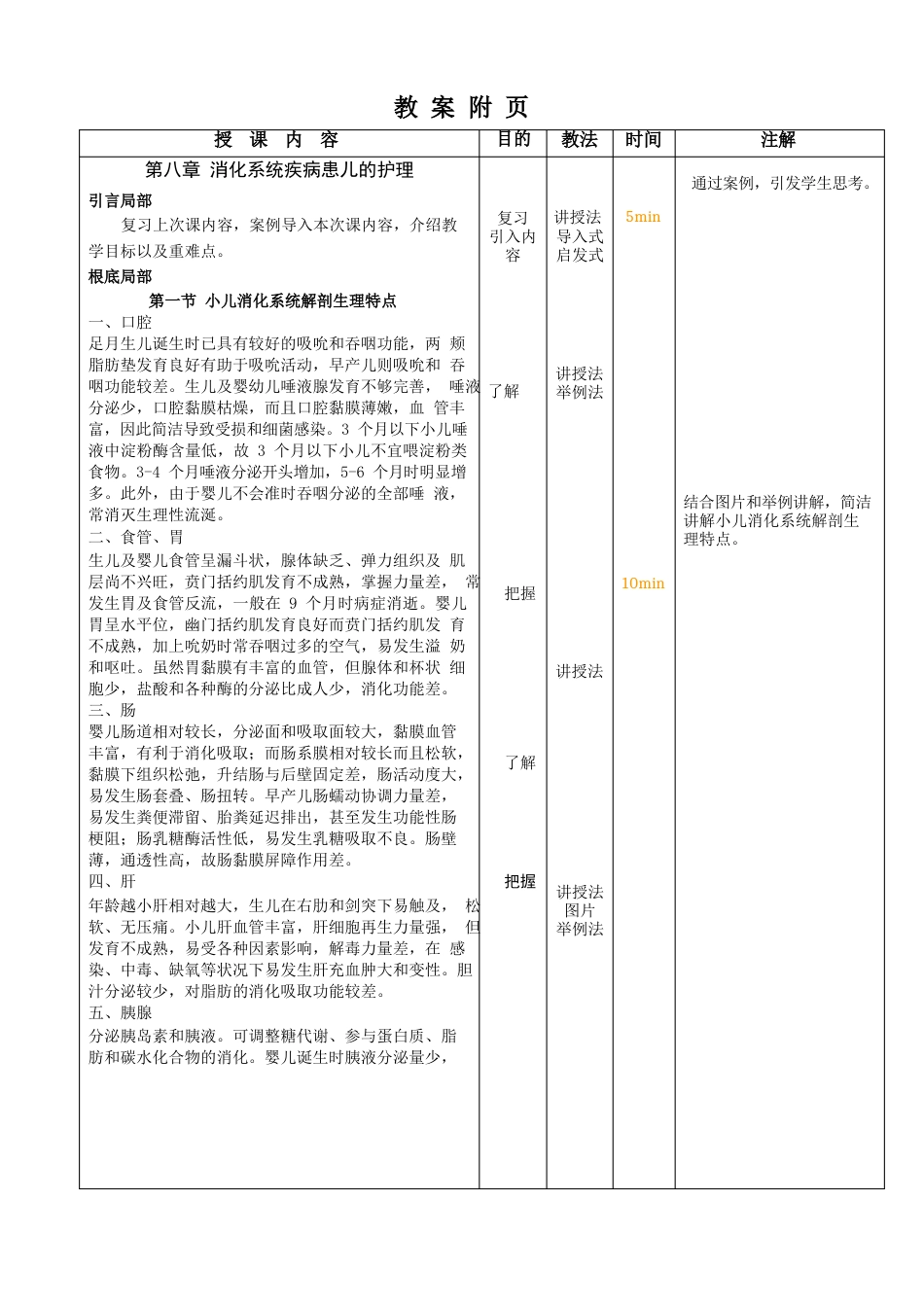 儿科护理学教案：消化系统疾病患儿的护理_第2页