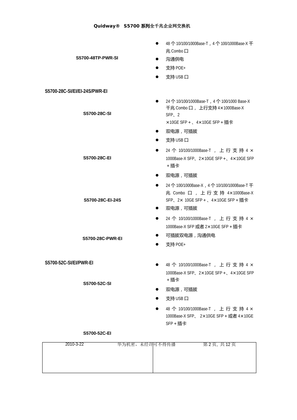 QuidwayS5700系列交换机介绍_第2页