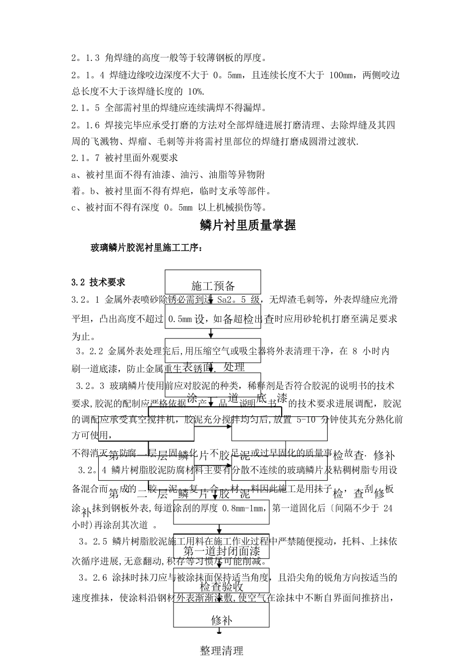 脱硫吸收塔防腐工艺质量标准_第2页