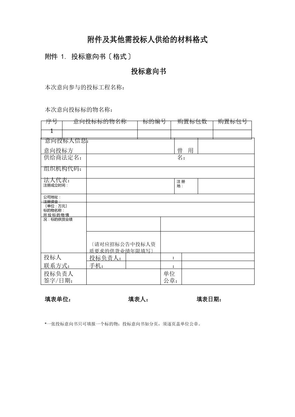 附件及其他需投标人提供的材料格式_第1页