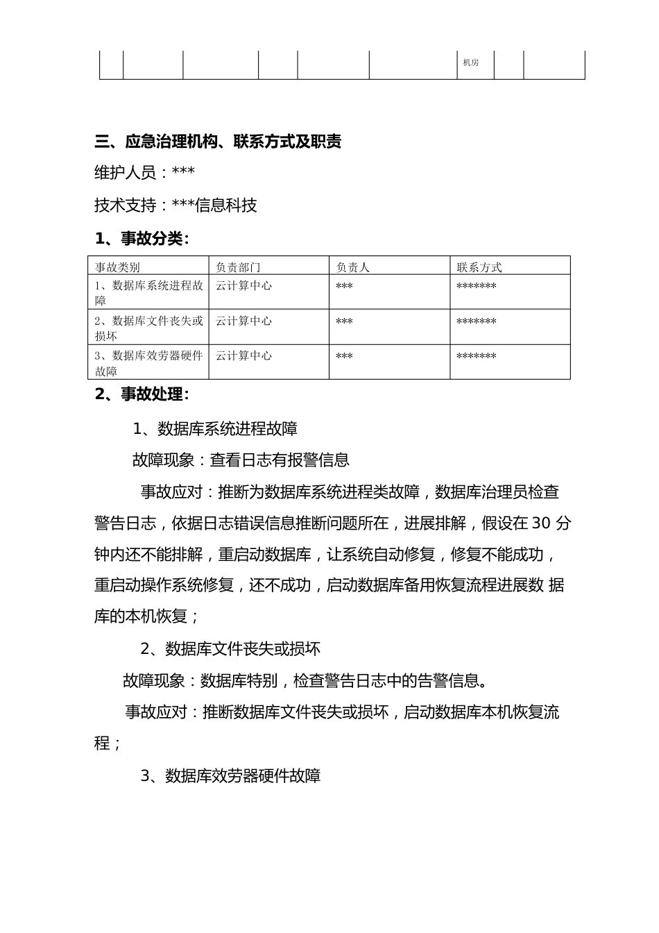 ORACLE数据库应急预案_第3页