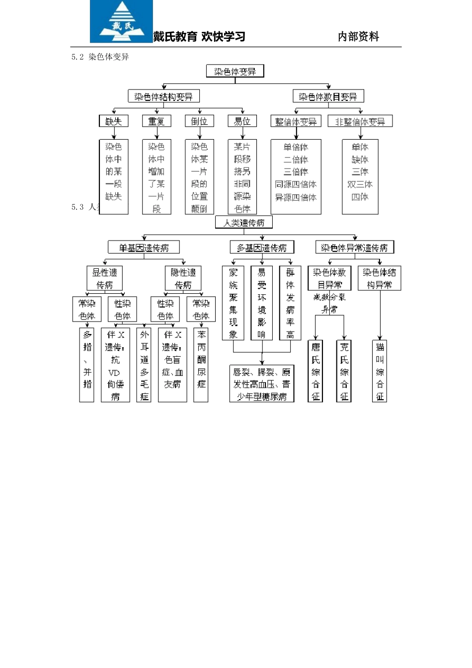 生物必修2-知识点框架图_第2页