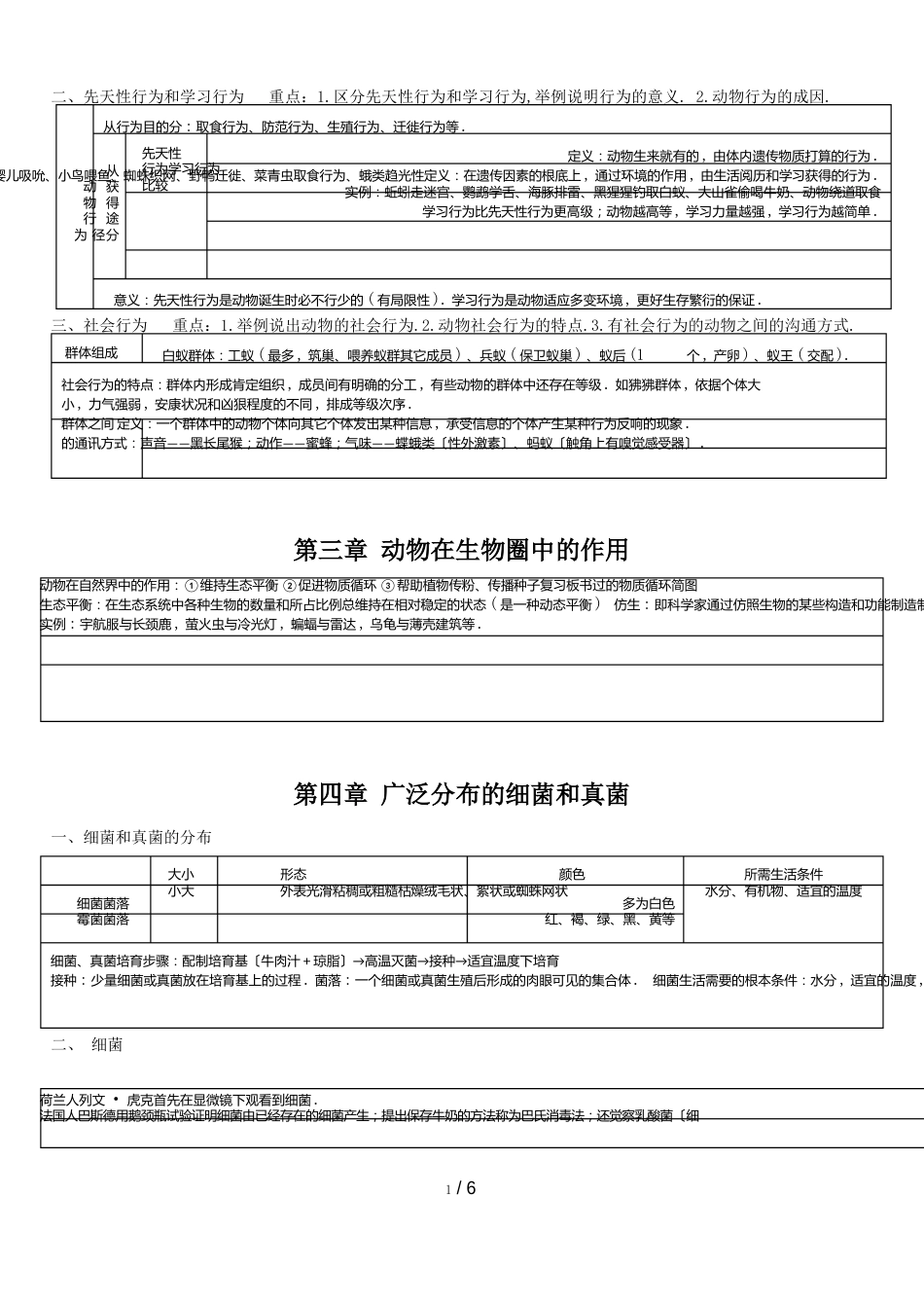 人教版八上生物知识点_第3页