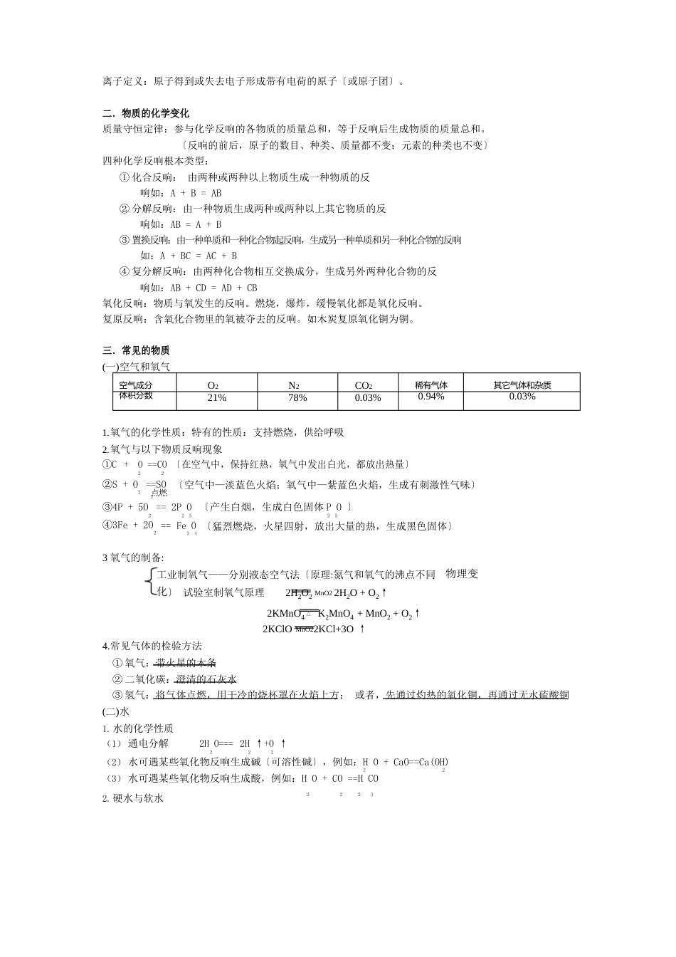 初中化学总复习教案内容_第2页