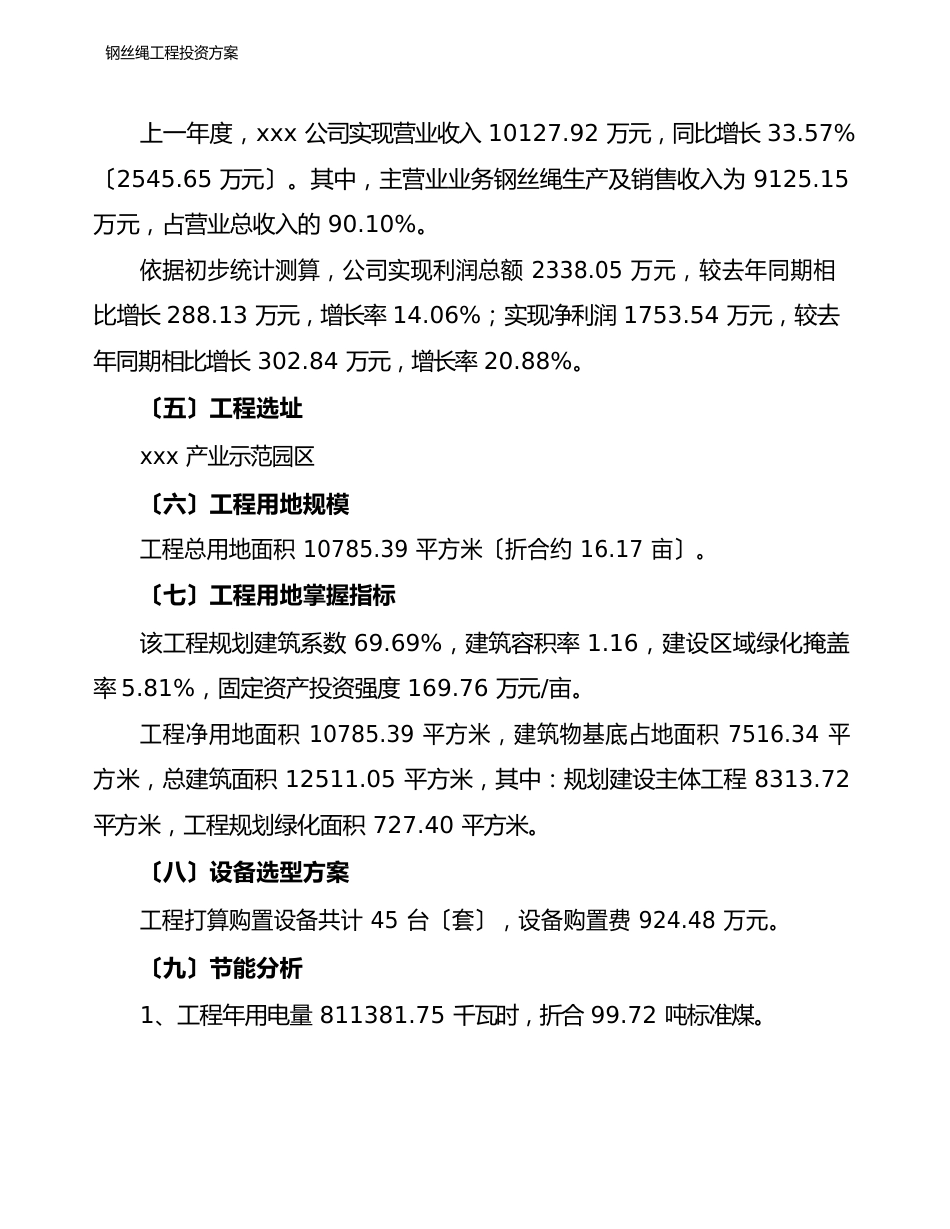 钢丝绳项目投资方案_第2页