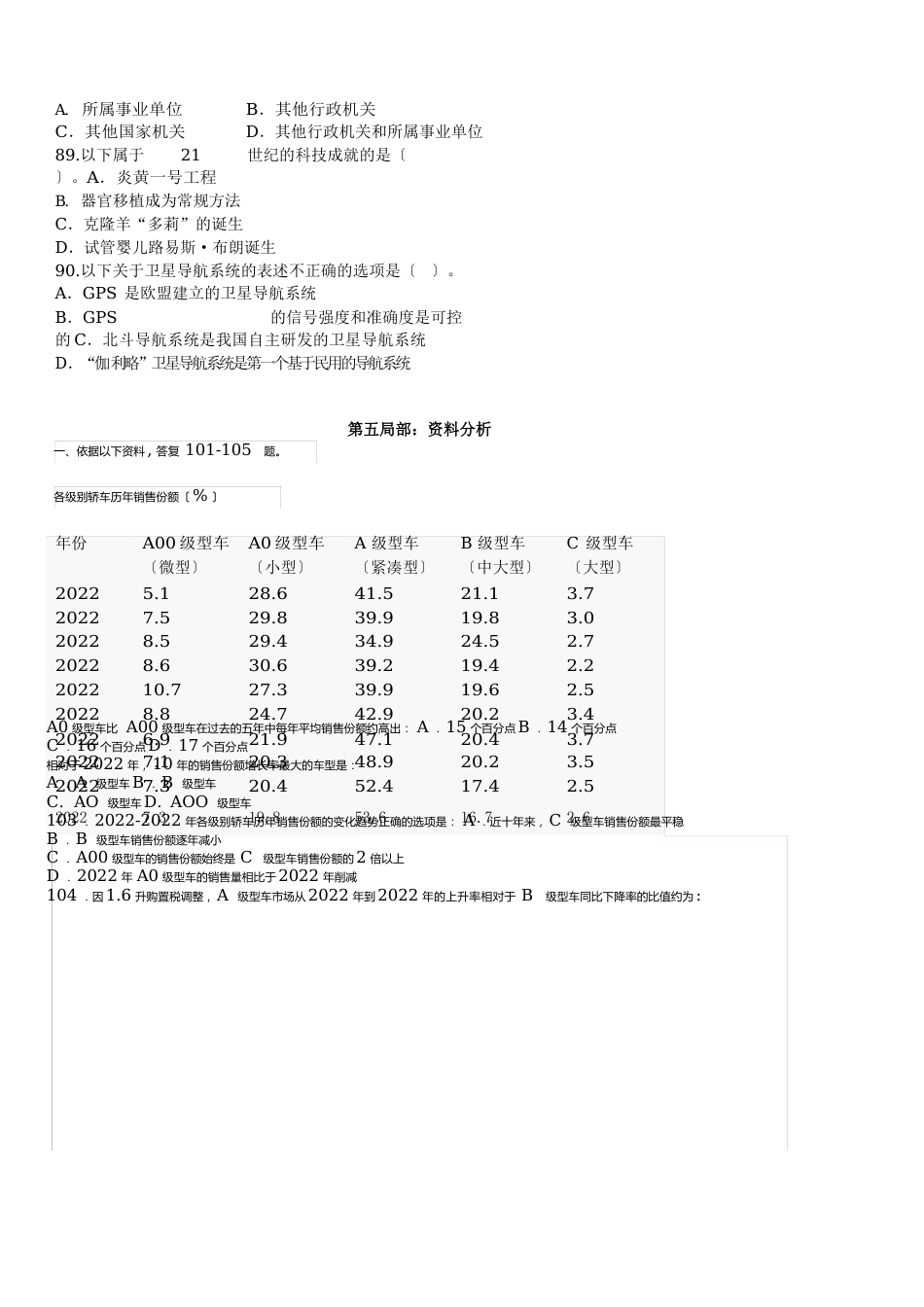 公务员考试9-20常识与资料分析真题练习题_第3页