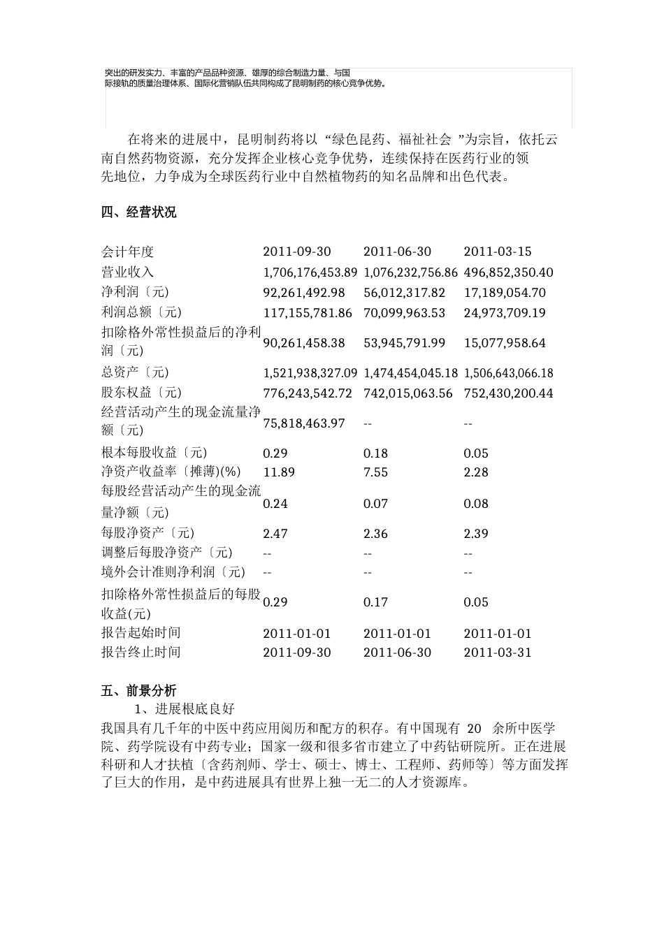 云南白药资信评级报告_第3页