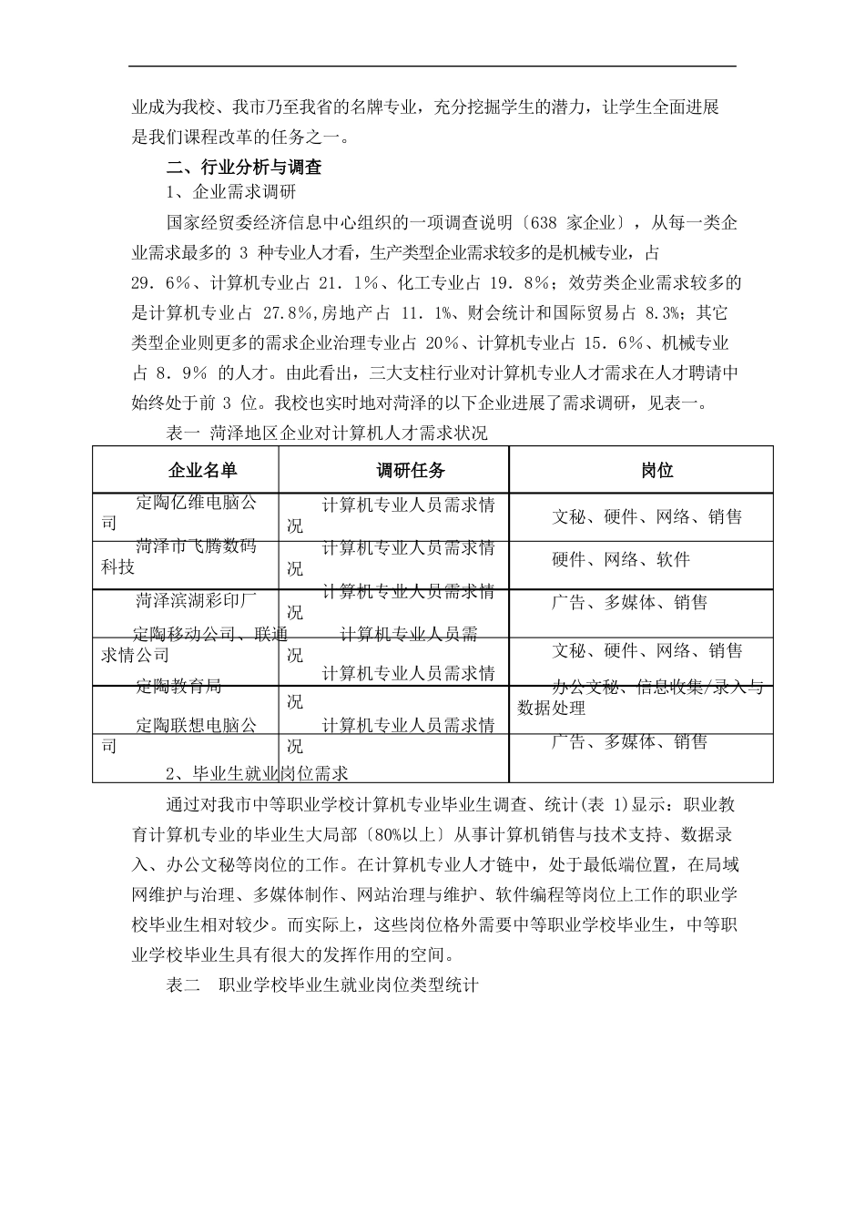 计算机应用专业人才岗位需求分析调研报告_第3页