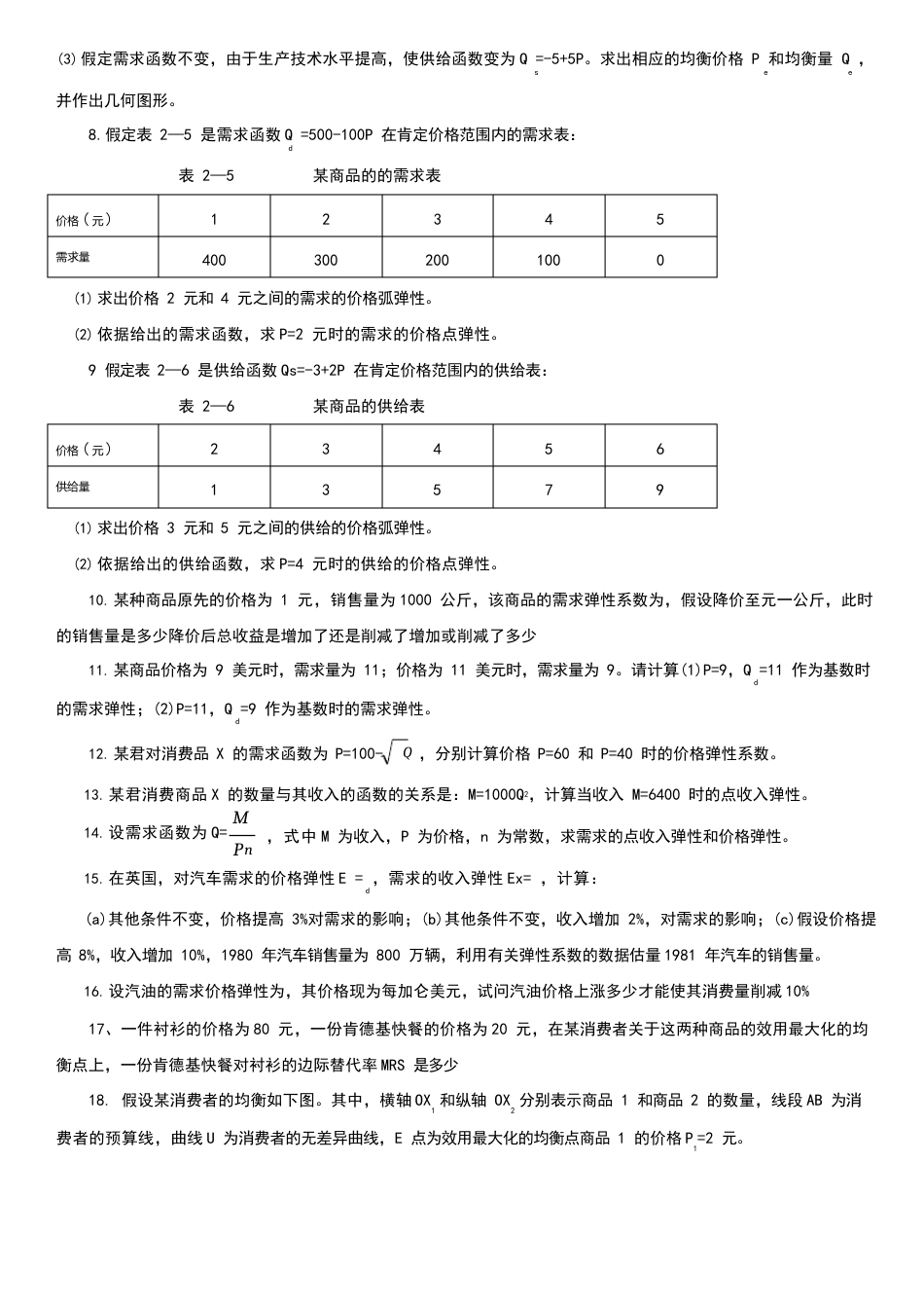 微观经济学试题及答案及详解_第2页