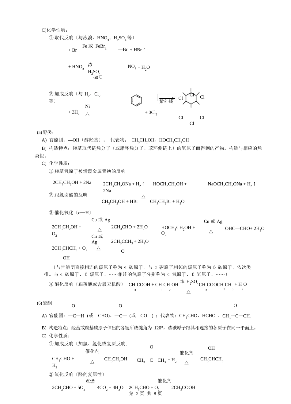 高考化学必备—有机化学知识点总结_第2页