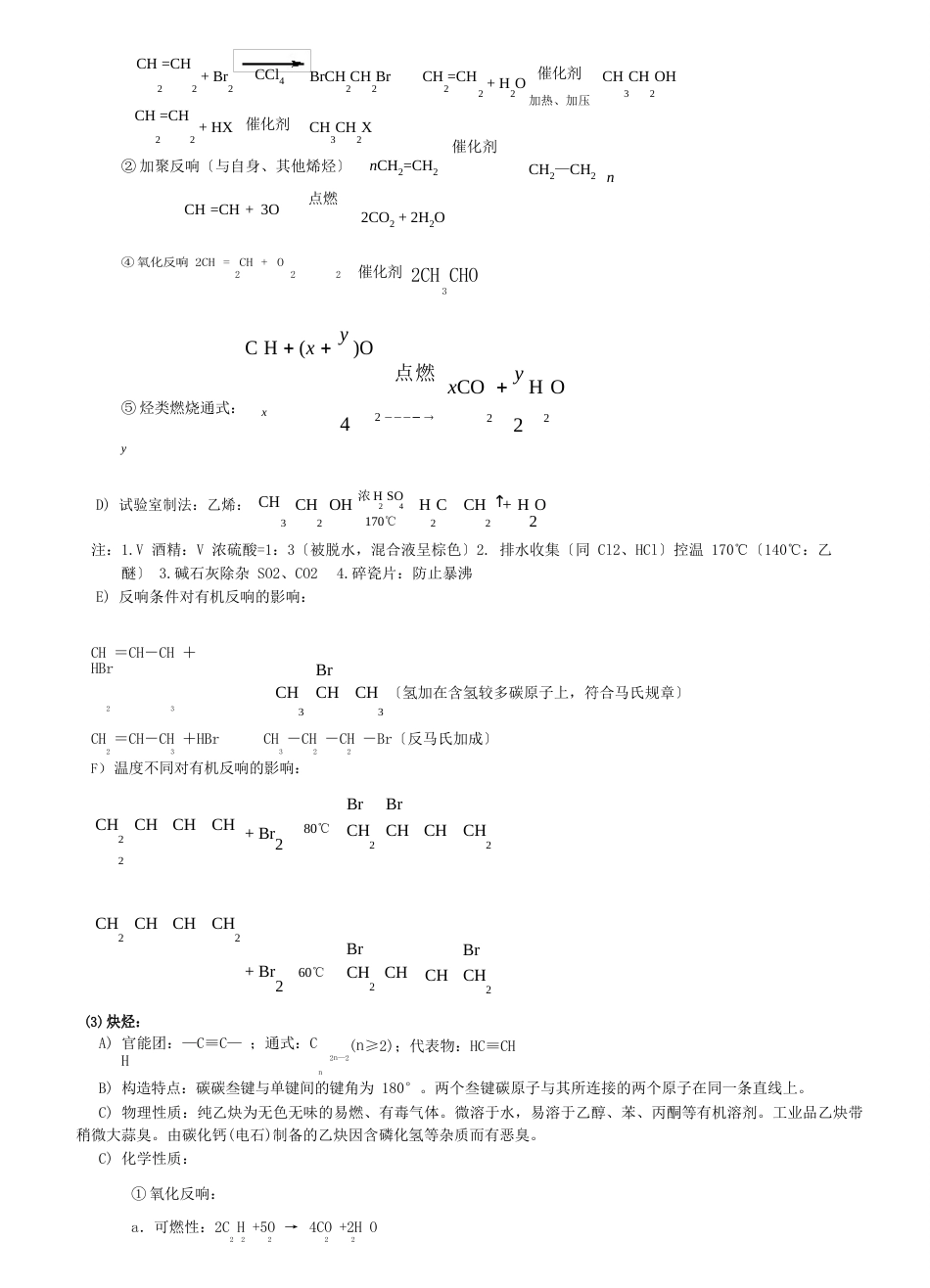 有机化学知识点总结归纳_第2页