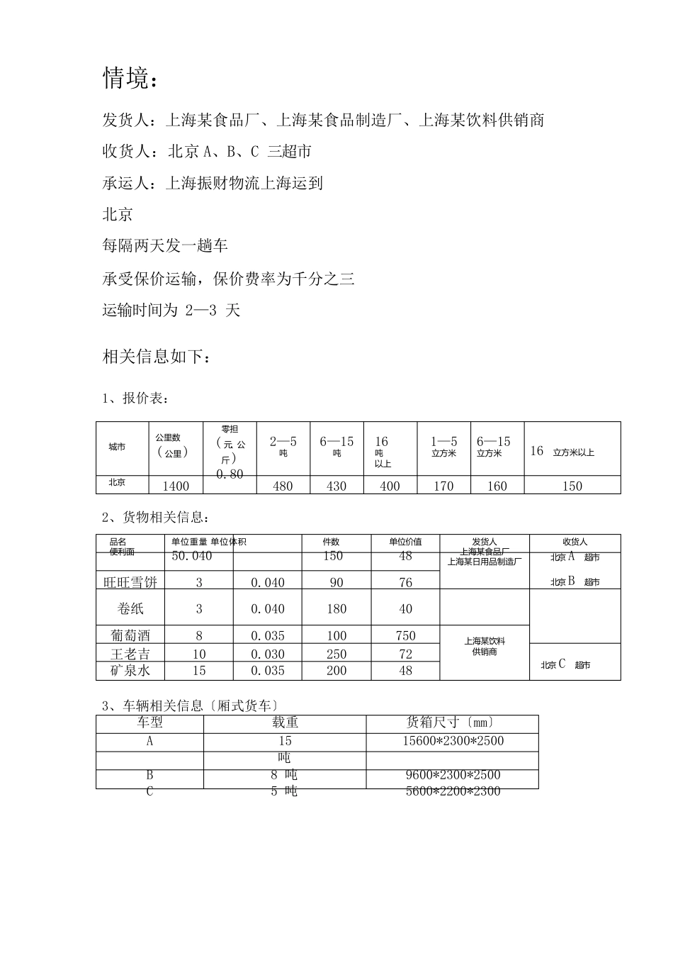 一车多票货运组织方案,零担_第2页