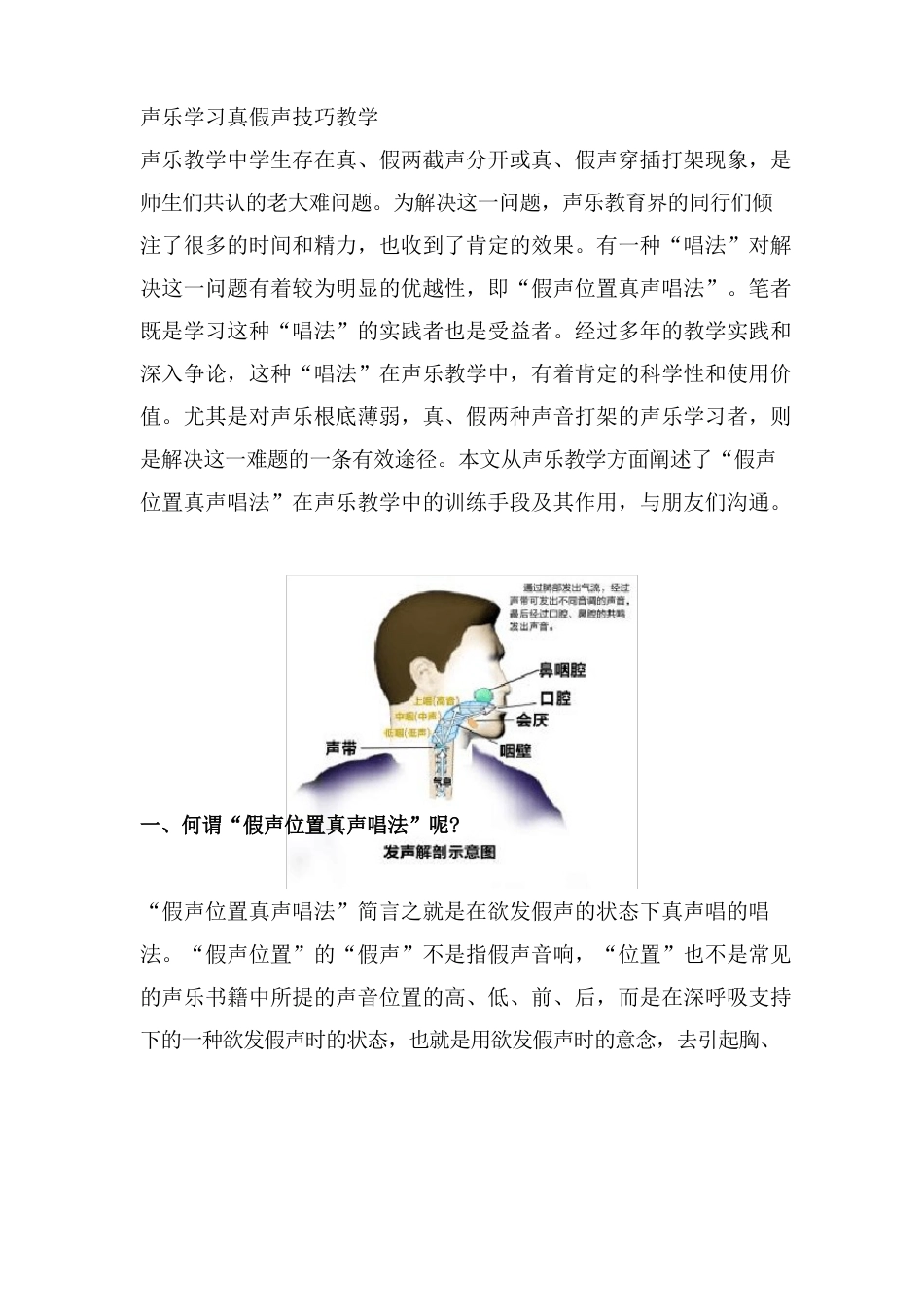 声乐学习真假声技巧教学_第1页