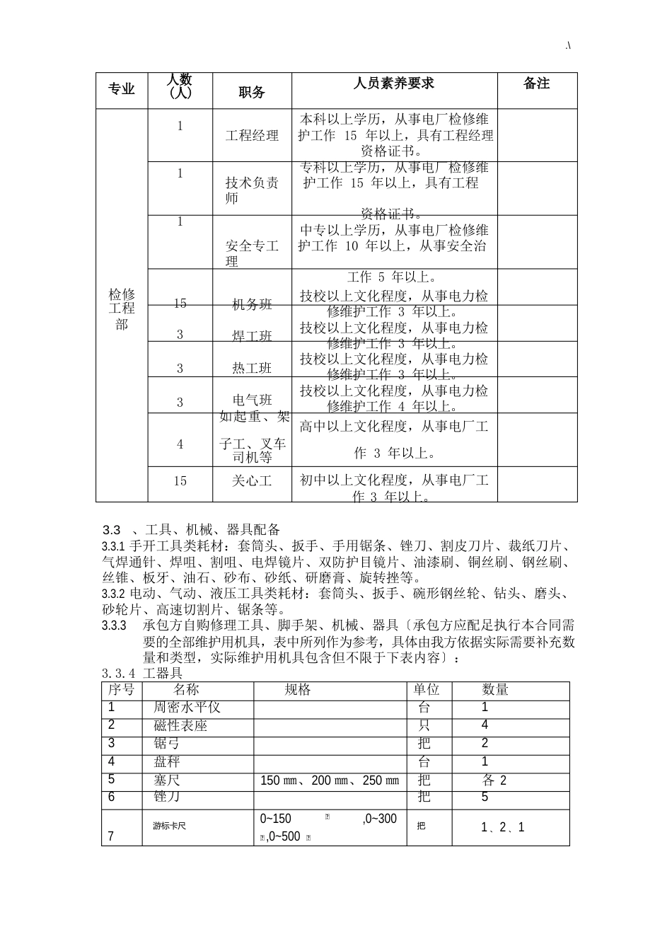 电厂维护保养检修计划实施资料_第3页