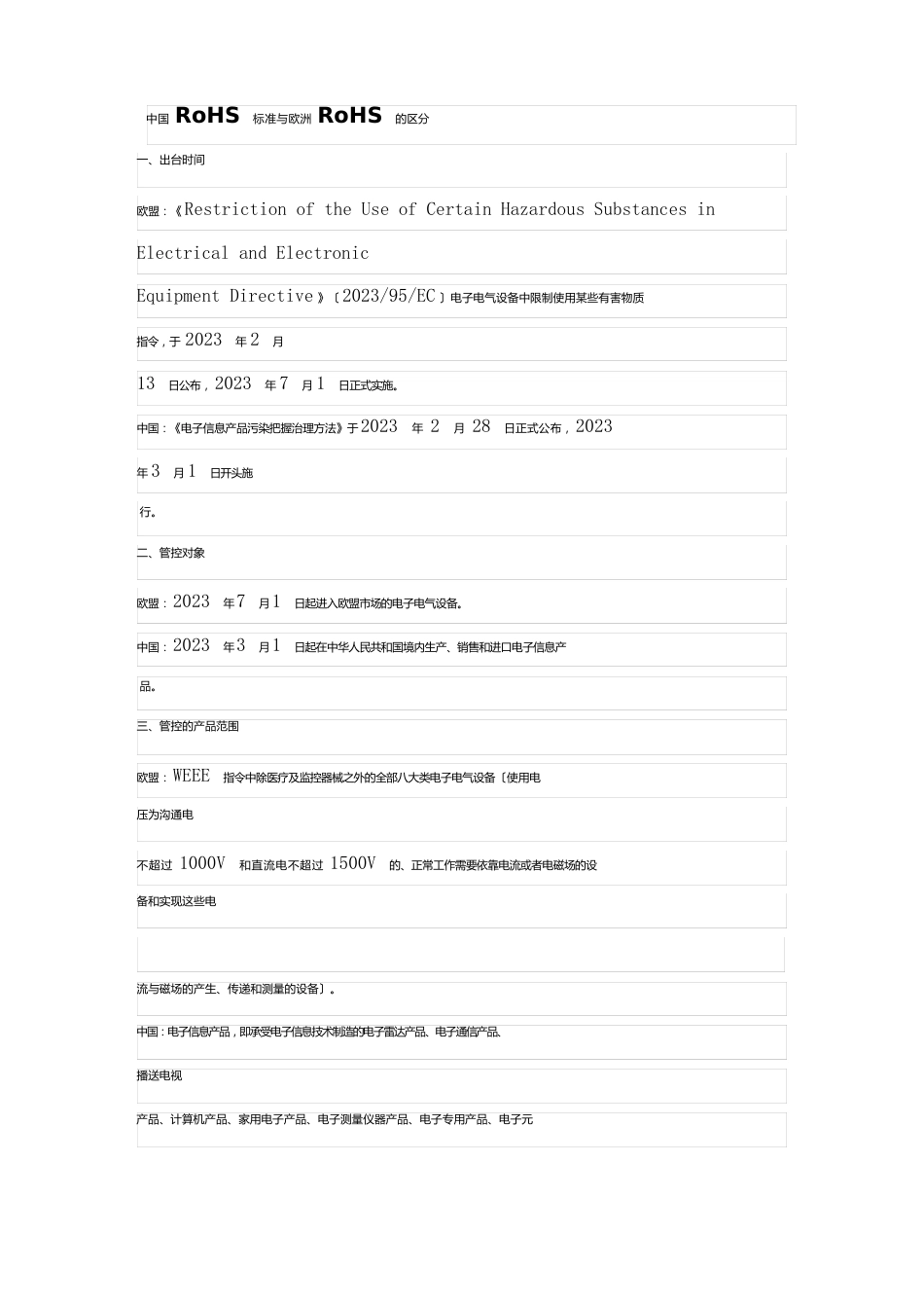 中国RoHS标准与欧洲RoHS的区别_第1页