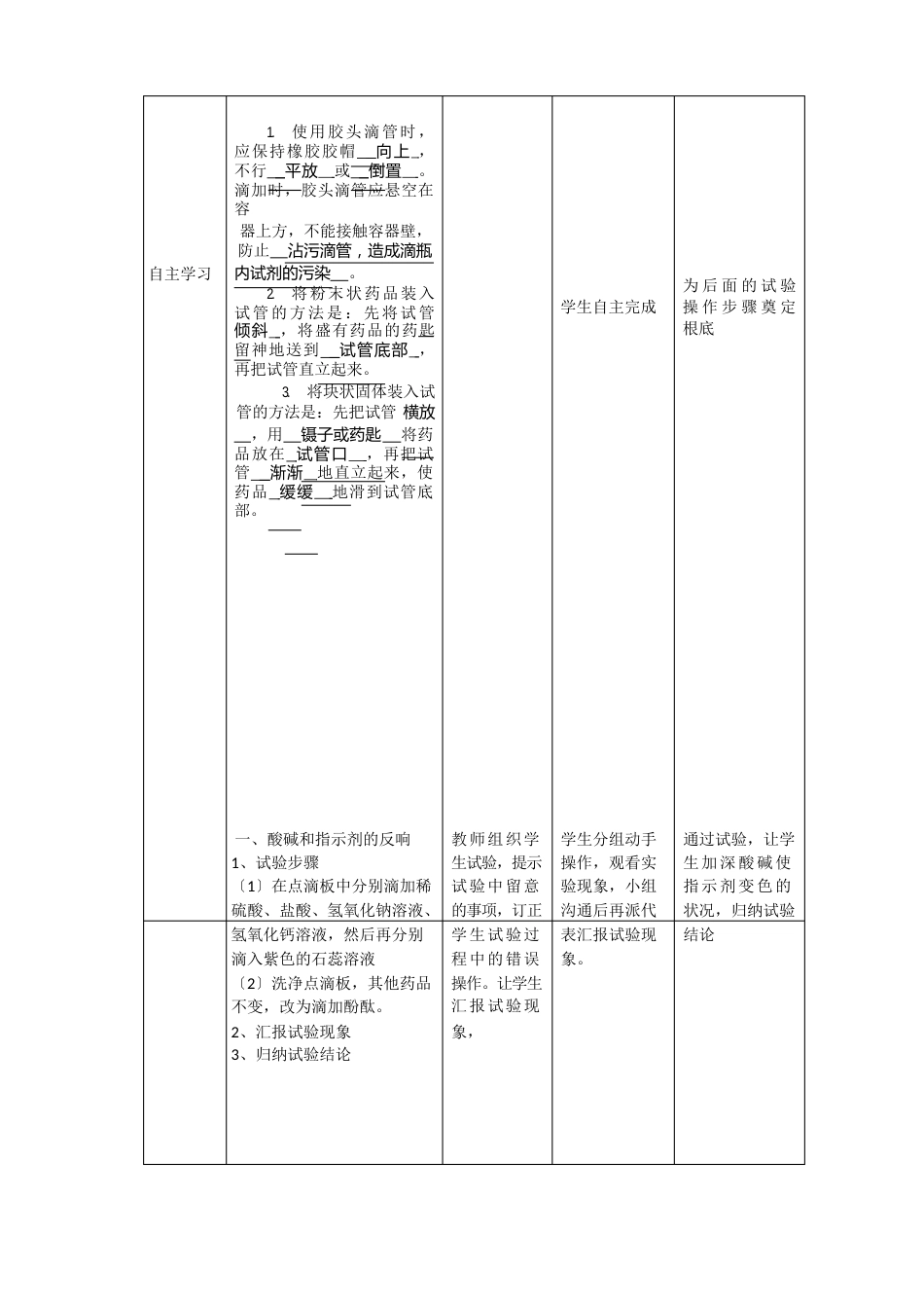 《实验活动酸、碱的化学性质》教案_第2页