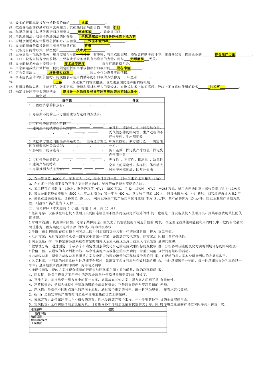 工程经济学填空题_第2页