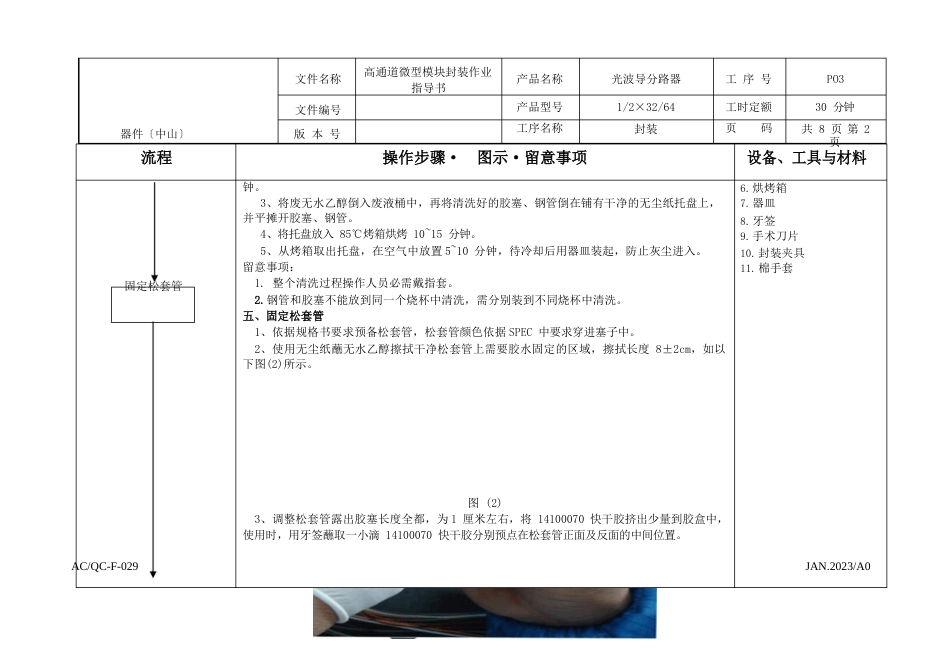 高通道微型模块封装作业指导书_第2页